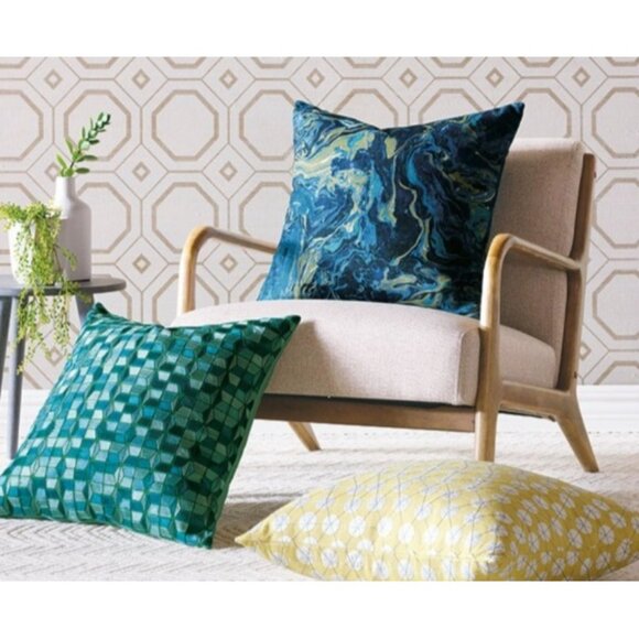 Bundle 2 New Eastern Accents Studio 773 Gosia Ocean Decorative Pillow - Picture 9 of 9